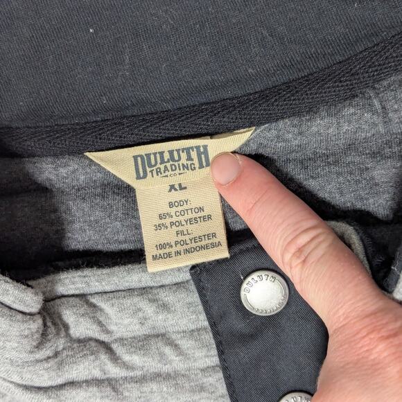 Duluth Trading Co Flintlock Full Snap Mock Neck Quilted Jacket Sweater Mens XL - Picture 5 of 6
